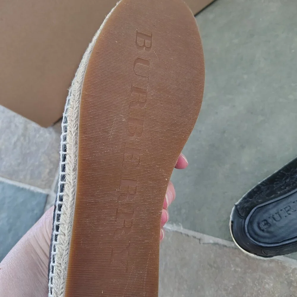 Burberry Leather Espadrille Shoes